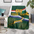 Custom South Africa Rugby Blanket Springboks Mascot African Pattern