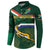 Custom South Africa Rugby Button Sweatshirt Springboks Mascot African Pattern - Wonder Print Shop