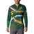 Custom South Africa Rugby Button Sweatshirt Springboks Mascot African Pattern - Wonder Print Shop