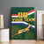 Custom South Africa Rugby Canvas Wall Art Springboks Mascot African Pattern - Wonder Print Shop