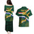 Custom South Africa Rugby Couples Matching Puletasi and Hawaiian Shirt Springboks Mascot African Pattern - Wonder Print Shop