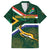 Custom South Africa Rugby Family Matching Long Sleeve Bodycon Dress and Hawaiian Shirt Springboks Mascot African Pattern - Wonder Print Shop