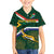 Custom South Africa Rugby Family Matching Long Sleeve Bodycon Dress and Hawaiian Shirt Springboks Mascot African Pattern - Wonder Print Shop