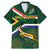 Custom South Africa Rugby Family Matching Mermaid Dress and Hawaiian Shirt Springboks Mascot African Pattern - Wonder Print Shop