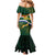 Custom South Africa Rugby Family Matching Mermaid Dress and Hawaiian Shirt Springboks Mascot African Pattern - Wonder Print Shop