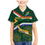 Custom South Africa Rugby Family Matching Mermaid Dress and Hawaiian Shirt Springboks Mascot African Pattern - Wonder Print Shop