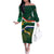 Custom South Africa Rugby Family Matching Off The Shoulder Long Sleeve Dress and Hawaiian Shirt Springboks Mascot African Pattern - Wonder Print Shop