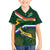 Custom South Africa Rugby Family Matching Off The Shoulder Long Sleeve Dress and Hawaiian Shirt Springboks Mascot African Pattern - Wonder Print Shop