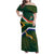 Custom South Africa Rugby Family Matching Off Shoulder Maxi Dress and Hawaiian Shirt Springboks Mascot African Pattern - Wonder Print Shop