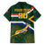 Custom South Africa Rugby Family Matching Puletasi and Hawaiian Shirt Springboks Mascot African Pattern - Wonder Print Shop