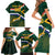 Custom South Africa Rugby Family Matching Short Sleeve Bodycon Dress and Hawaiian Shirt Springboks Mascot African Pattern - Wonder Print Shop