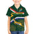 Custom South Africa Rugby Family Matching Short Sleeve Bodycon Dress and Hawaiian Shirt Springboks Mascot African Pattern - Wonder Print Shop