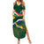 Custom South Africa Rugby Family Matching Summer Maxi Dress and Hawaiian Shirt Springboks Mascot African Pattern - Wonder Print Shop