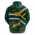 Custom South Africa Rugby Hoodie Springboks Mascot African Pattern - Wonder Print Shop