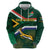 Custom South Africa Rugby Hoodie Springboks Mascot African Pattern - Wonder Print Shop