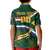 Custom South Africa Rugby Kid Polo Shirt Springboks Mascot African Pattern - Wonder Print Shop