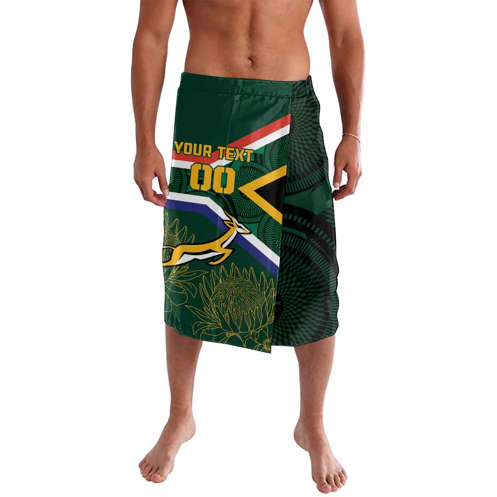 Custom South Africa Rugby Lavalava Springboks Mascot African Pattern - Wonder Print Shop