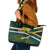 Custom South Africa Rugby Leather Tote Bag Springboks Mascot African Pattern - Wonder Print Shop