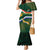 Custom South Africa Rugby Mermaid Dress Springboks Mascot African Pattern - Wonder Print Shop