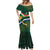 Custom South Africa Rugby Mermaid Dress Springboks Mascot African Pattern - Wonder Print Shop