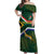 Custom South Africa Rugby Off Shoulder Maxi Dress Springboks Mascot African Pattern - Wonder Print Shop