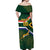 Custom South Africa Rugby Off Shoulder Maxi Dress Springboks Mascot African Pattern - Wonder Print Shop