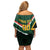 Custom South Africa Rugby Off Shoulder Short Dress Springboks Mascot African Pattern - Wonder Print Shop