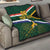 Custom South Africa Rugby Quilt Springboks Mascot African Pattern