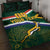 Custom South Africa Rugby Quilt Bed Set Springboks Mascot African Pattern - Wonder Print Shop