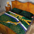 Custom South Africa Rugby Quilt Bed Set Springboks Mascot African Pattern - Wonder Print Shop