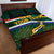 Custom South Africa Rugby Quilt Bed Set Springboks Mascot African Pattern - Wonder Print Shop