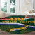 Custom South Africa Rugby Round Carpet Springboks Mascot African Pattern