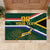 Custom South Africa Rugby Rubber Doormat Springboks Mascot African Pattern - Wonder Print Shop