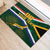 Custom South Africa Rugby Rubber Doormat Springboks Mascot African Pattern - Wonder Print Shop