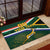 Custom South Africa Rugby Rubber Doormat Springboks Mascot African Pattern - Wonder Print Shop