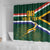 Custom South Africa Rugby Shower Curtain Springboks Mascot African Pattern