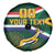 Custom South Africa Rugby Spare Tire Cover Springboks Mascot African Pattern - Wonder Print Shop