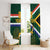 Custom South Africa Rugby Window Curtain Springboks Mascot African Pattern