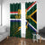 Custom South Africa Rugby Window Curtain Springboks Mascot African Pattern