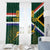 Custom South Africa Rugby Window Curtain Springboks Mascot African Pattern