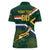 Custom South Africa Rugby Women Polo Shirt Springboks Mascot African Pattern - Wonder Print Shop