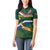 Custom South Africa Rugby Women Polo Shirt Springboks Mascot African Pattern - Wonder Print Shop