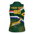 Custom South Africa Rugby Women Sleeveless Polo Shirt Springboks Mascot African Pattern