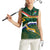 Custom South Africa Rugby Women Sleeveless Polo Shirt Springboks Mascot African Pattern