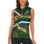 Custom South Africa Rugby Women Sleeveless Polo Shirt Springboks Mascot African Pattern