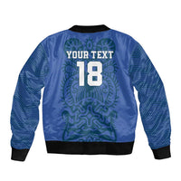 Custom Finland Football Champion Bomber Jacket Sami Pattern - Wonder Print Shop