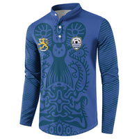 Custom Finland Football Champion Button Sweatshirt Sami Pattern - Wonder Print Shop