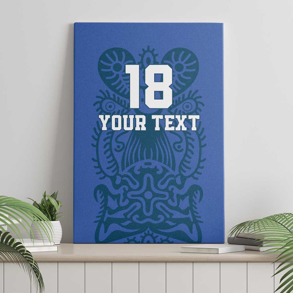 Custom Finland Football Champion Canvas Wall Art Sami Pattern - Wonder Print Shop
