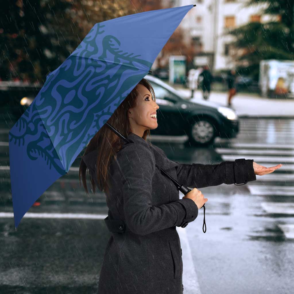 Custom Finland Football Champion Umbrella Sami Pattern - Wonder Print Shop