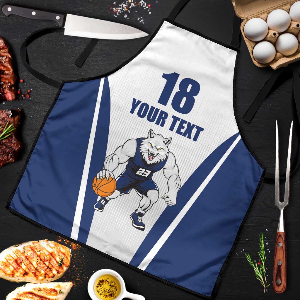 Finland Basketball Custom Apron Wolf Mascot Dynamic Style - Wonder Print Shop